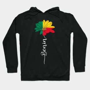 Vintage Benin Sunflower Flag Benin Lover Hoodie